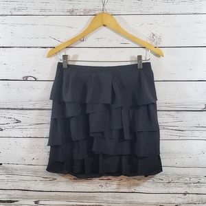The Limited Black Tiered Ruffle Skirt Size 6 EUC